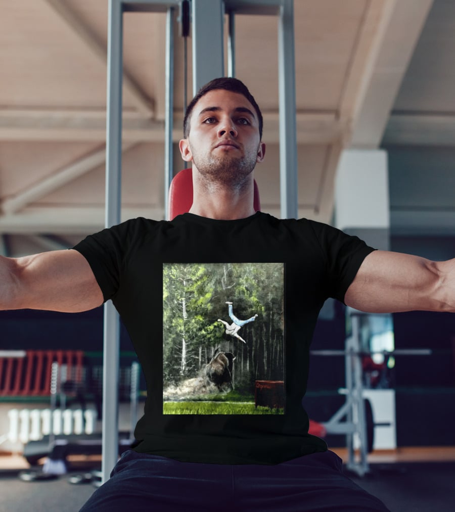 Raccoon Flaming Fart Chaos With Hippo And Unexpected Forest Flip T-Shirt