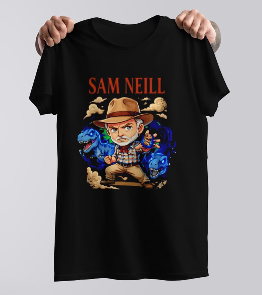 Rest In Peace Sam Neill 1947 2026 Anime Dinosaur Paleontologist Adventure T-Shirt