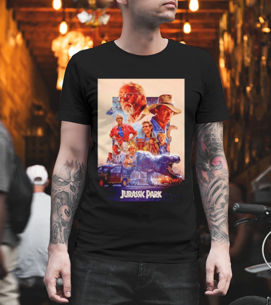 Sam Neill Laura Dern Jeff Goldblum Richard Attenborough Jurassic Park RIP T-Shirt