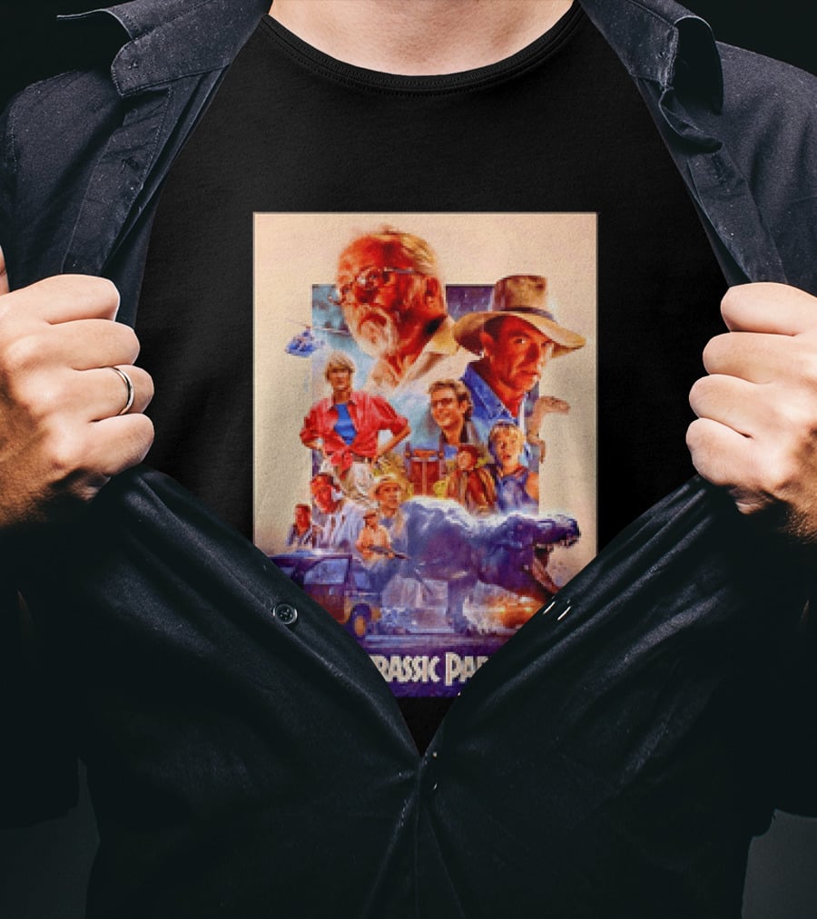 Sam Neill Laura Dern Jeff Goldblum Richard Attenborough Jurassic Park RIP T-Shirt