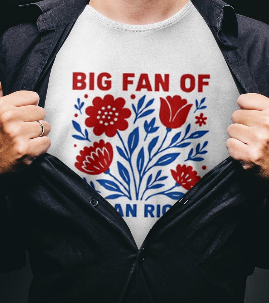 Big Fan Of Human Rights Flowers T-Shirt