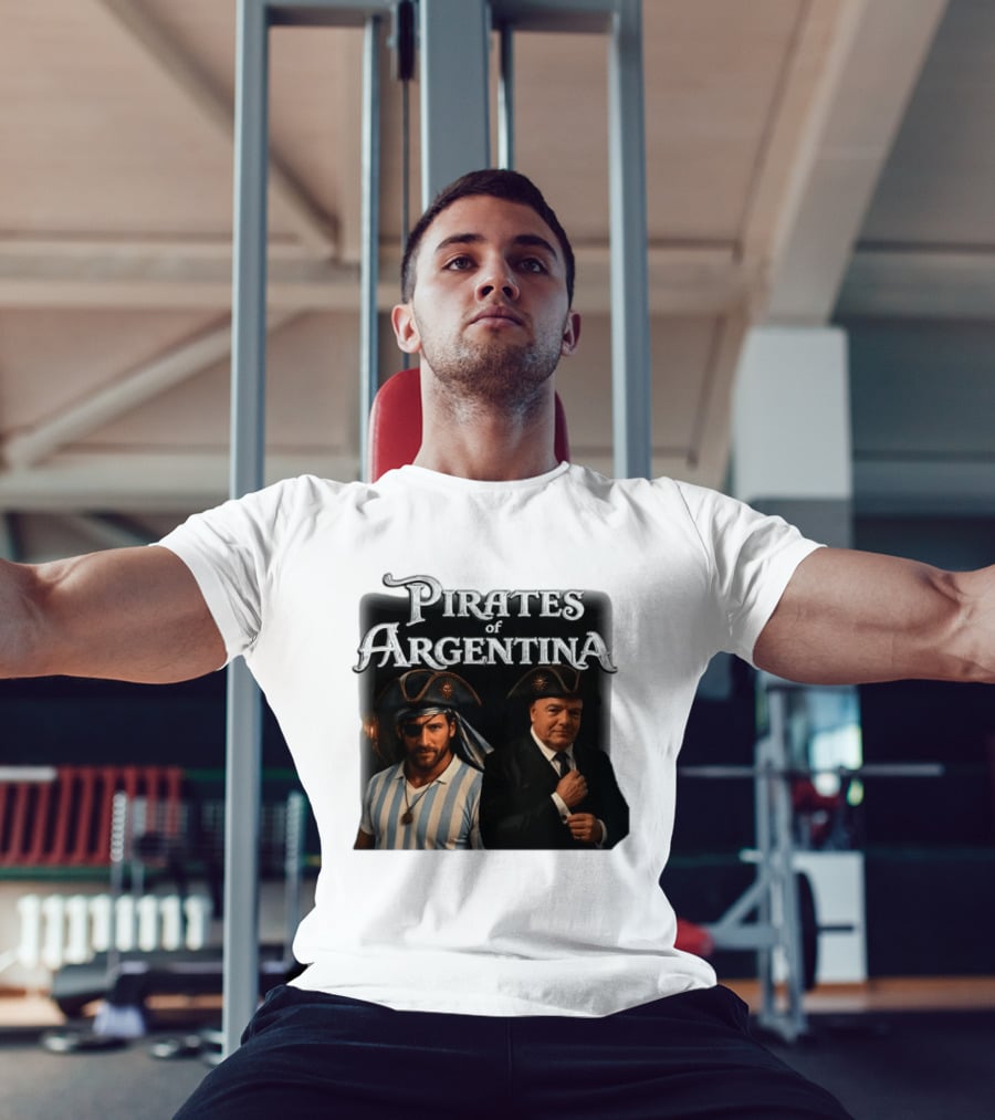 Pirates Of Argentina Messi Infantino Soccer Themed Merchandise T-Shirt