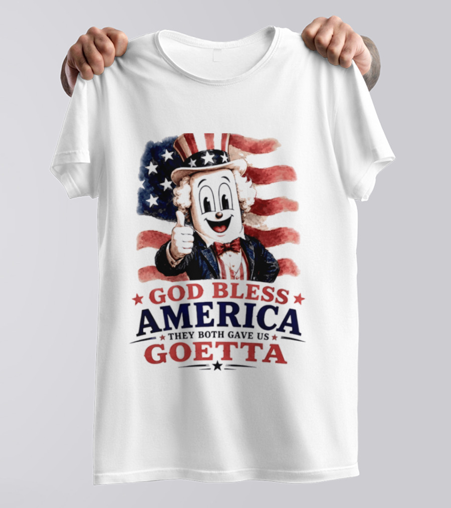 God Bless America They Both Gave Us Goetta USA Flag T-Shirt