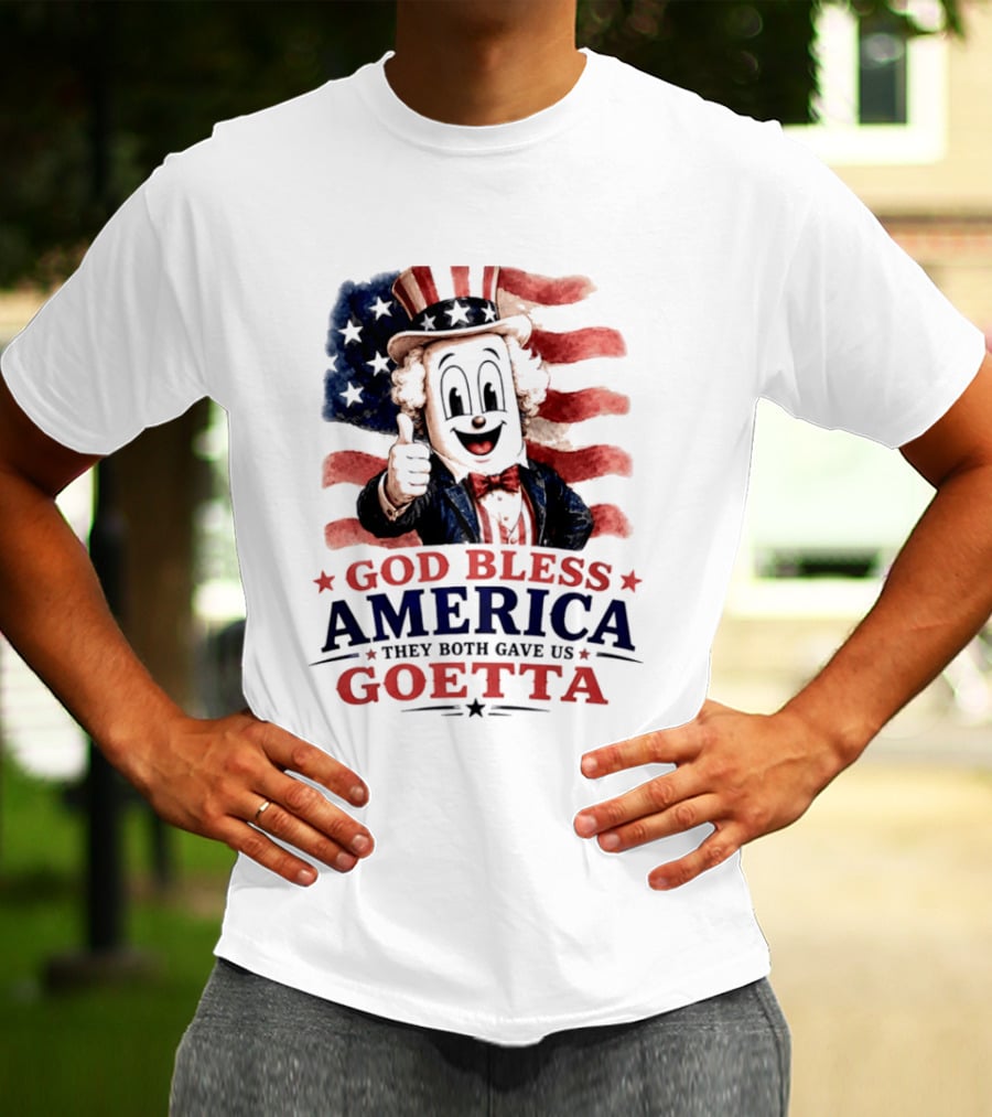 God Bless America They Both Gave Us Goetta USA Flag T-Shirt