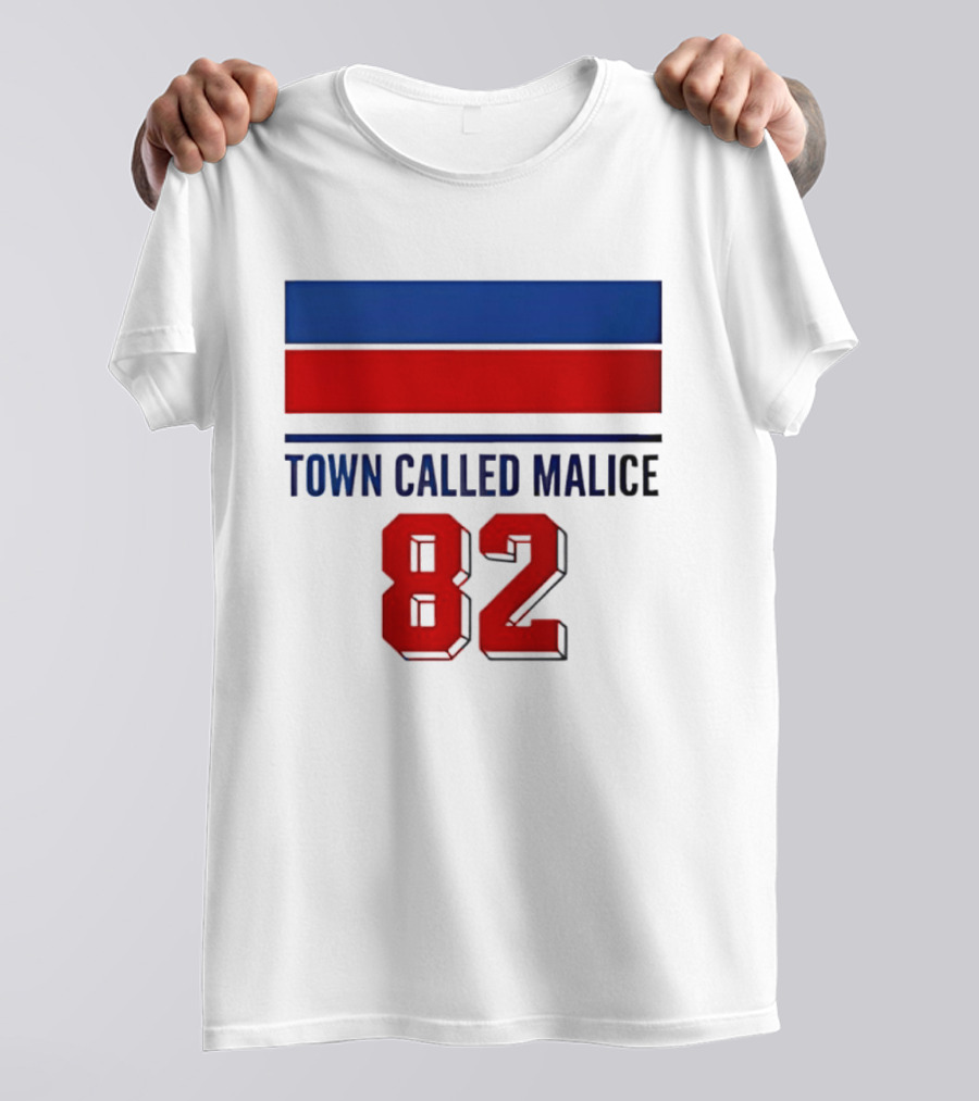 The Jam Town Called Malice 82 Red And Blue Bars T-Shirt