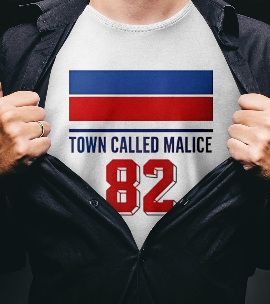 The Jam Town Called Malice 82 Red And Blue Bars T-Shirt