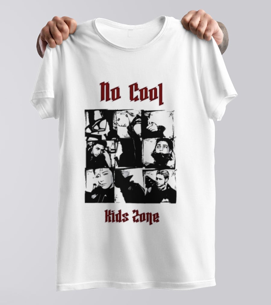 No Cool Kids Zone Photo Collage T-Shirt