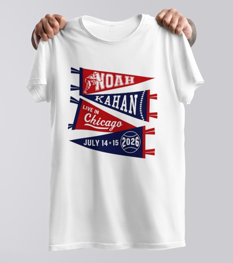 Noah Kahan Wrigley Field Chicago July 14 15 2026 Event Pennant T-Shirt