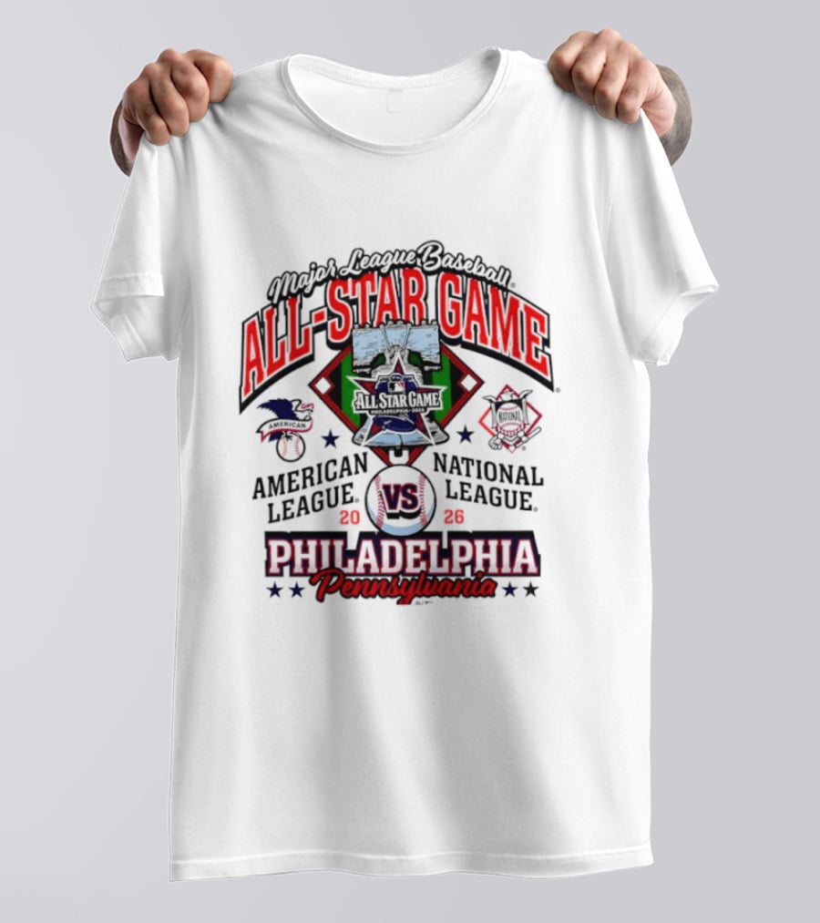 Major League Baseball All Star Game 2026 Philadelphia American League Vs National League T-Shirt
