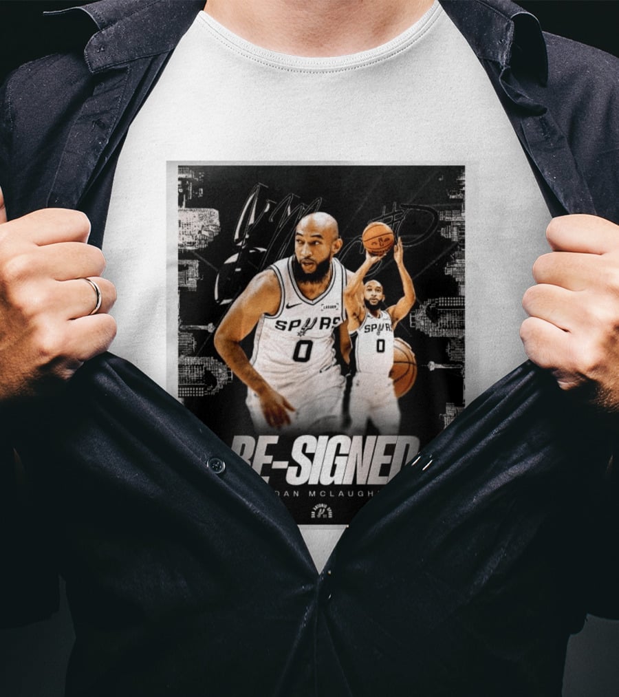 Re Signed Jordan McLaughlin Spurs Basketball San Antonio T-Shirt
