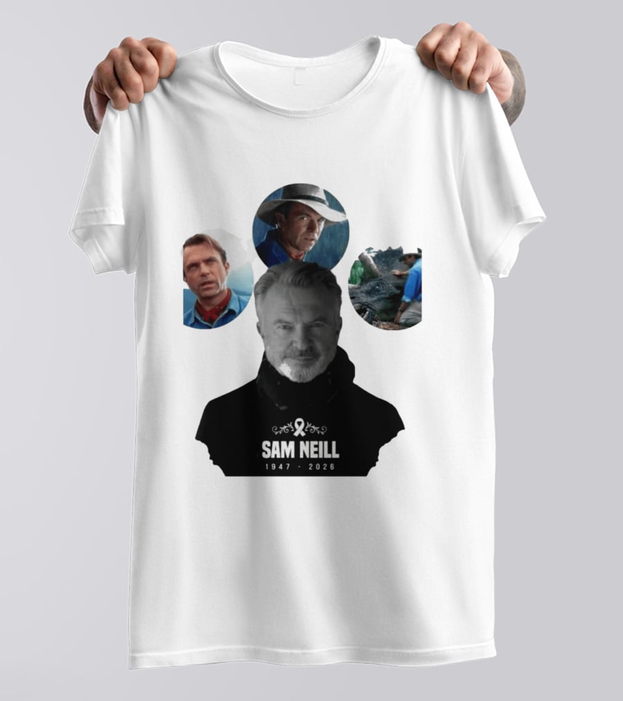 Sam Neill 1947 2026 Jurassic T-Shirt
