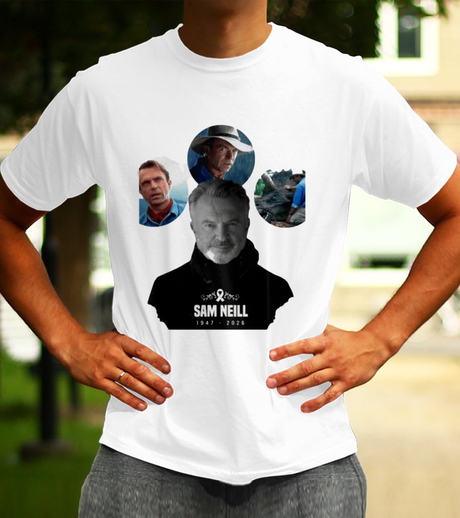 Sam Neill 1947 2026 Jurassic T-Shirt