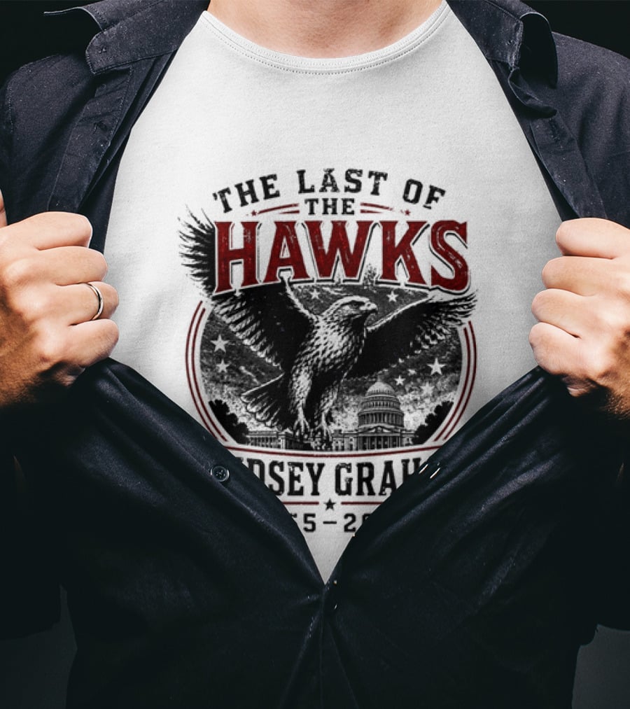 The Last Of The Hawks Lindsey Graham 1955 2026 Memorial T-Shirt