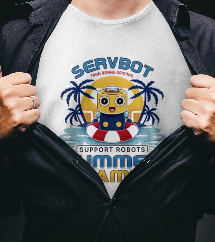 Servbot Tron Bonne Original Support Robots Summer Camp Estd 1997 T-Shirt