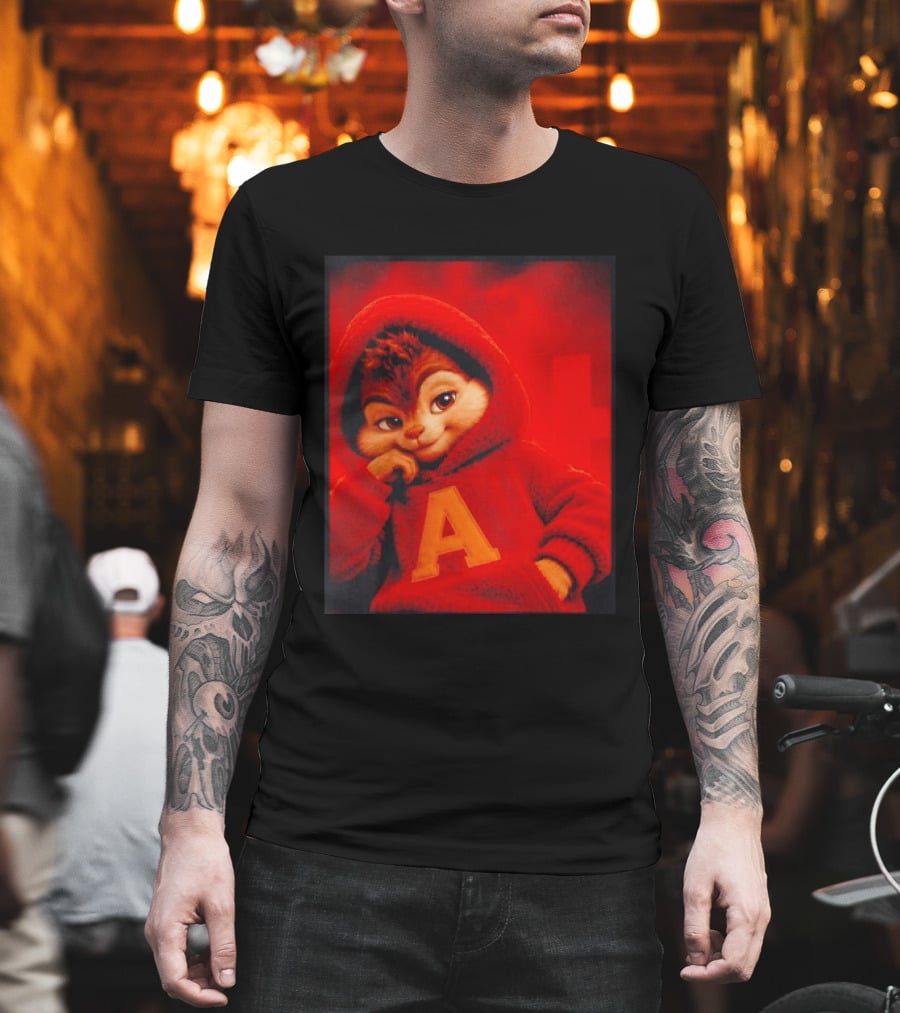 Alvin And The Chipmunks Red A Letter T-Shirt