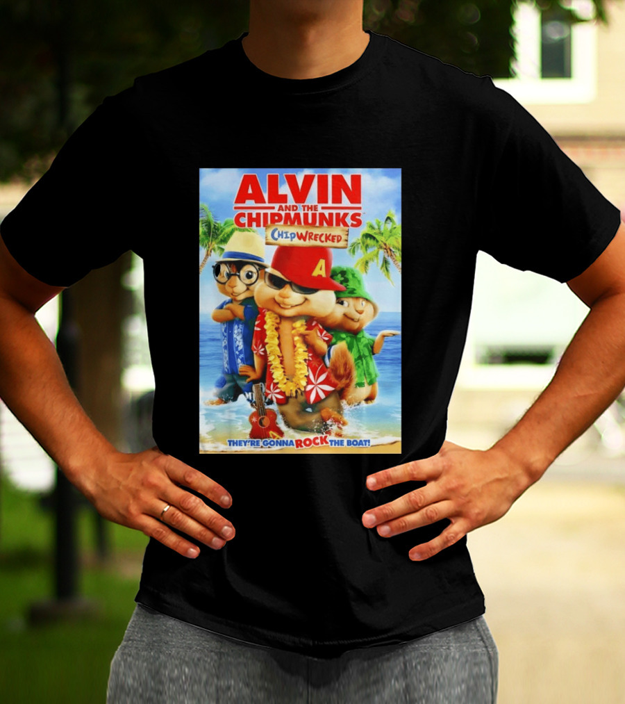 Alvin And The Chipmunks Chipwrecked They're Gonna Rock The Boat Beach Adventure T-Shirt