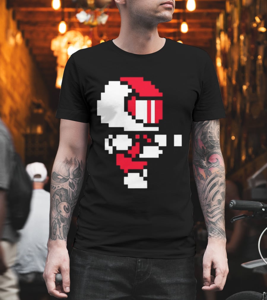 Arcade Pixel Racing Driver Fast Track Helmet Retro Game T-Shirt