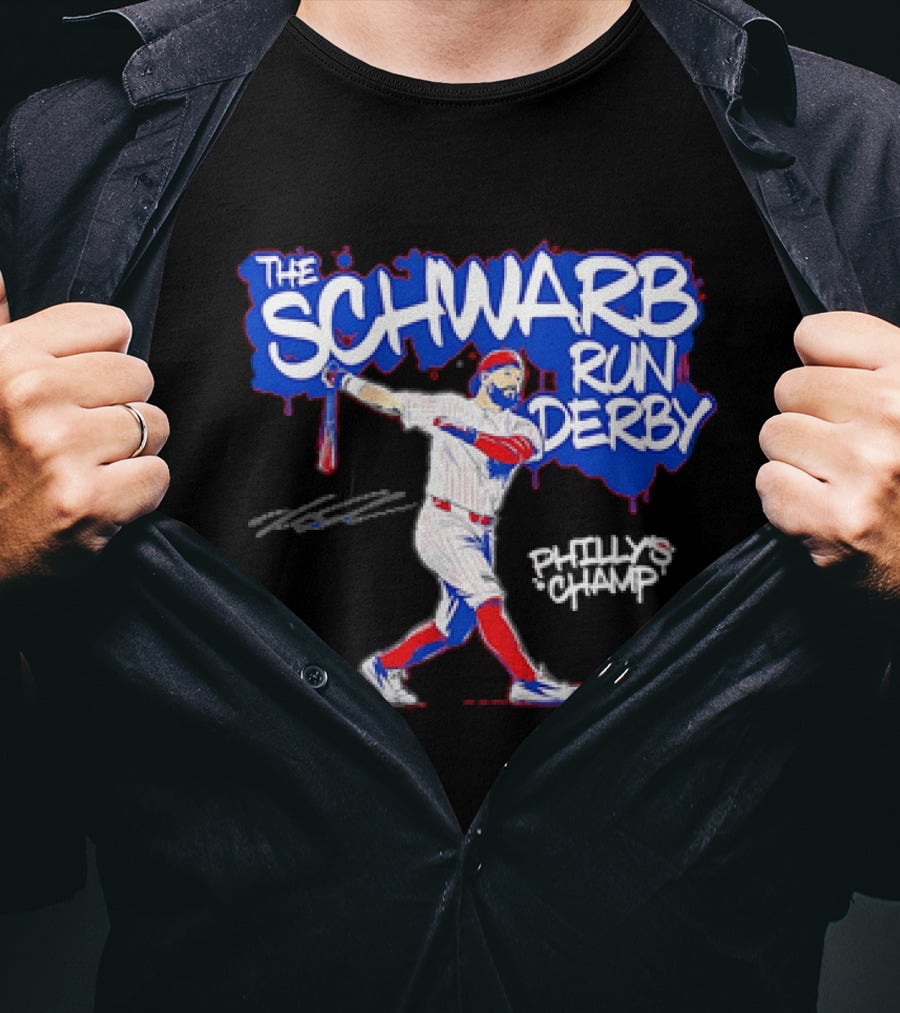 The Schwarb Run Derby Kyle Schwarber Philadelphia Phillies T-Shirt