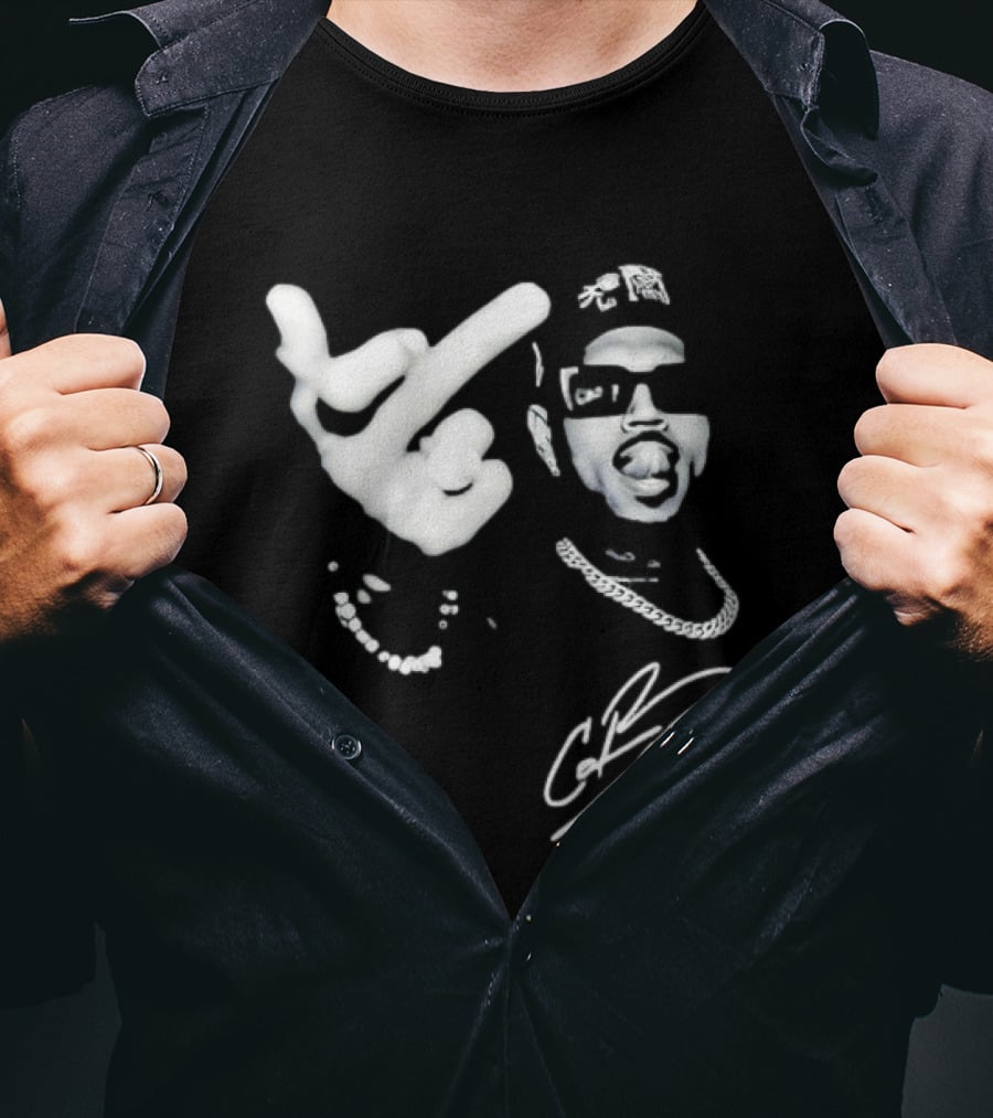 Chris Brown Middle Finger CB Signature T-Shirt