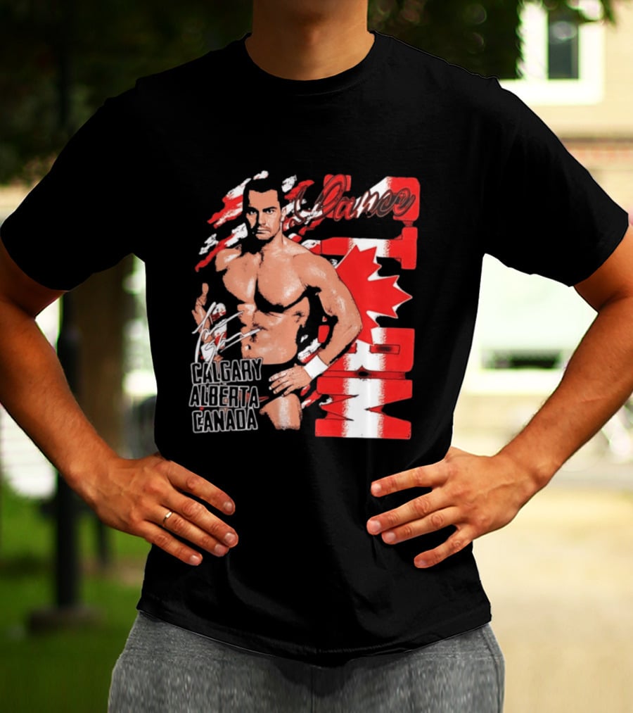 Lance Storm Calgary Alberta Canada Wrestling Icon Red Maple Leaf T-Shirt