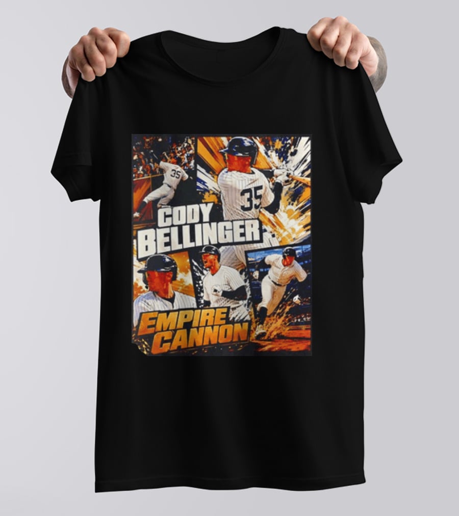 Cody Bellinger Empire Cannon 35 Baseball Action Collage T-Shirt