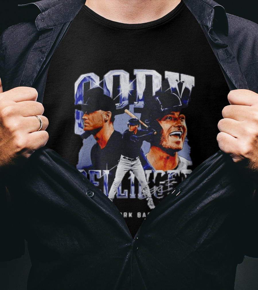 Cody Bellinger New York Baseball Player Portrait Collage T-Shirt