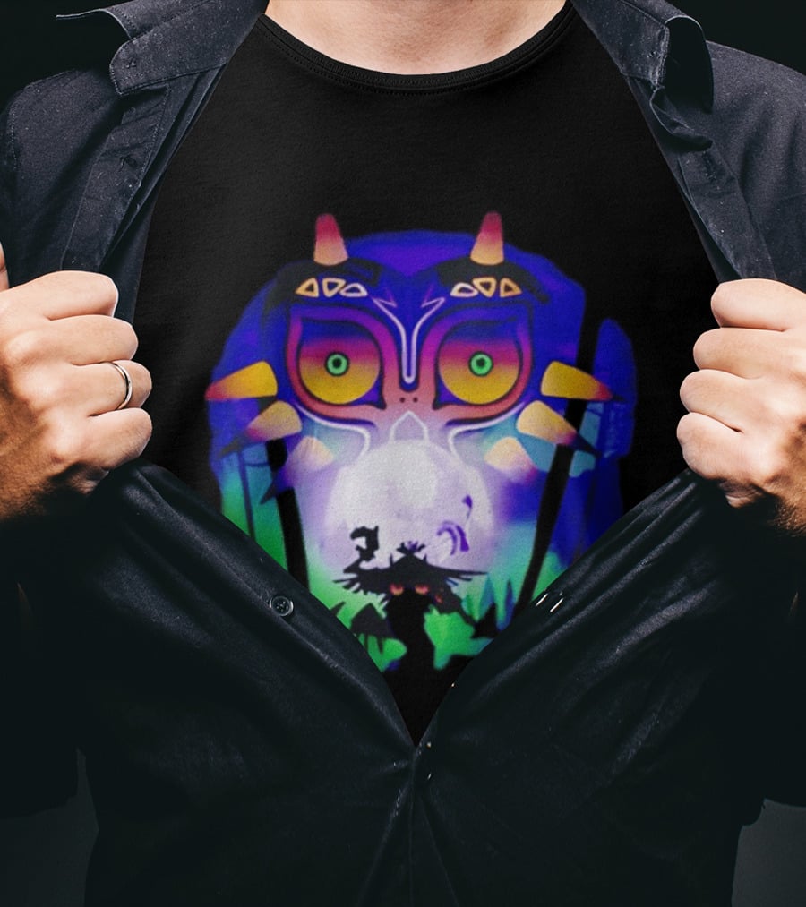 Majora's Mask Legend Of Zelda Skull Kid And Moon T-Shirt