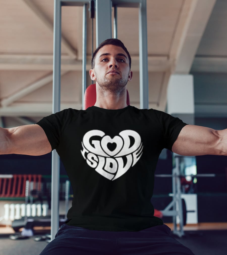 God Is Love Heart Shape T-Shirt