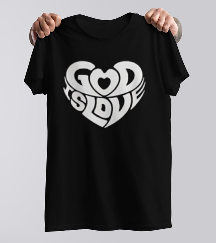 God Is Love Heart Shape T-Shirt