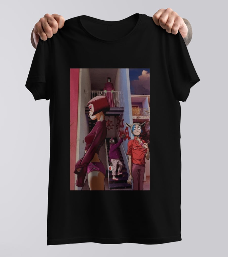 GORILLAZ The Stainz Staircase Characters T-Shirt