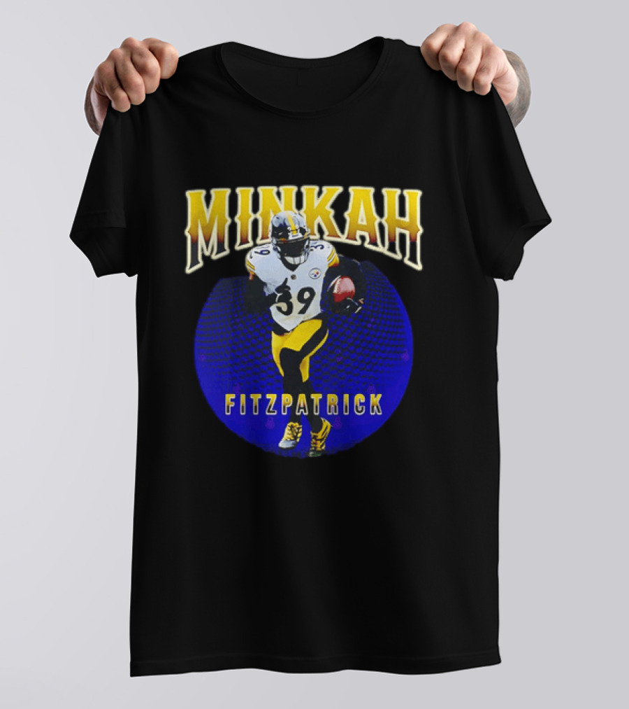 Minkah Fitzpatrick Steelers Number 39 Running Football T-Shirt