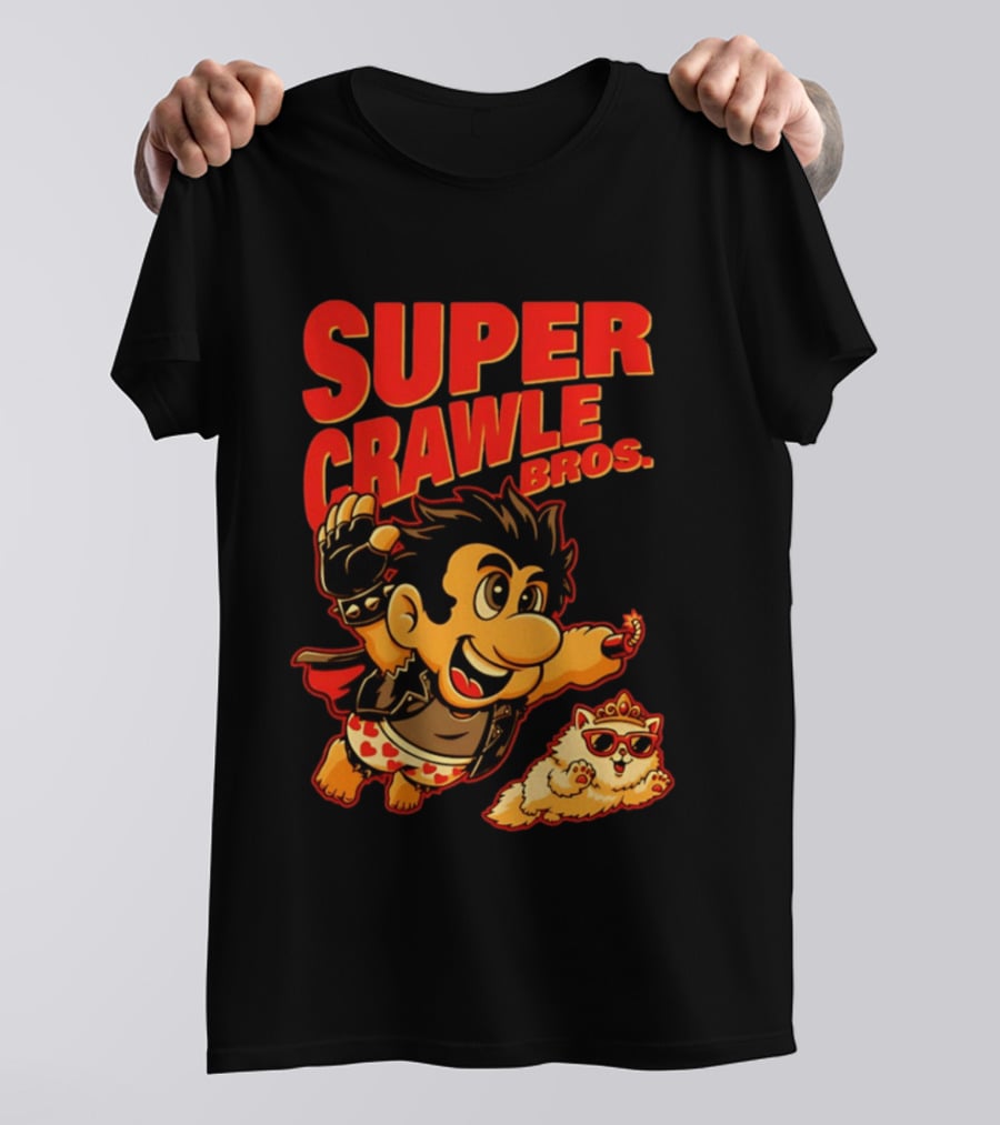 Super Crawler Bros Crowned Cat Rocker T-Shirt