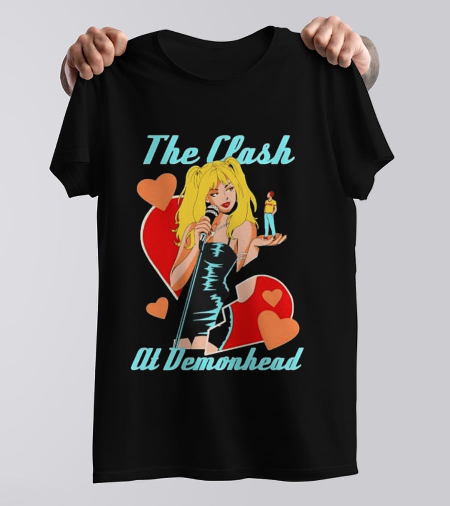 The Clash At Demonhead Scott Pilgrim Band Heart T-Shirt