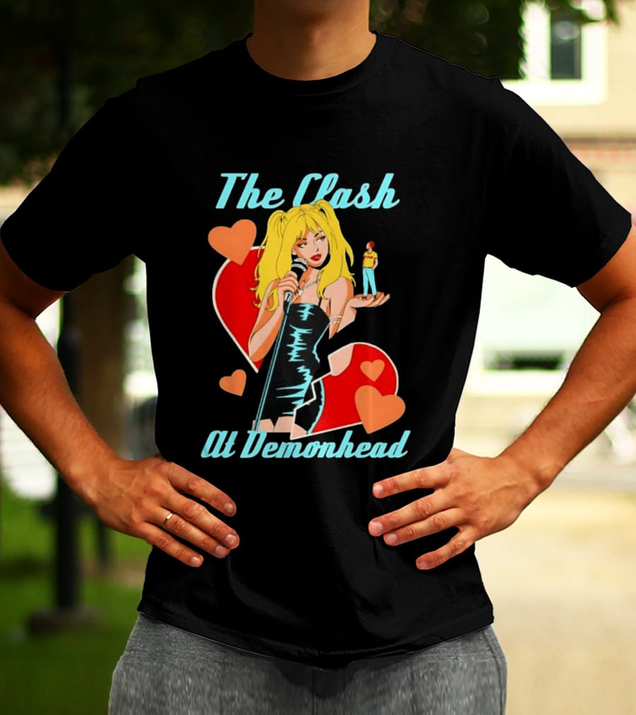 The Clash At Demonhead Scott Pilgrim Band Heart T-Shirt