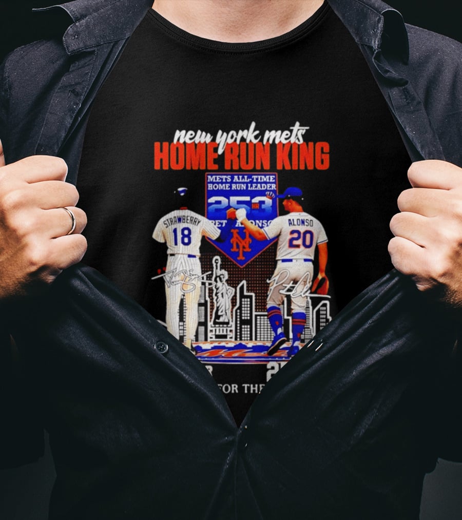 New York Mets Home Run King Celebration Darryl Strawberry And Pete Alonso Thank You For The Memories T-Shirt