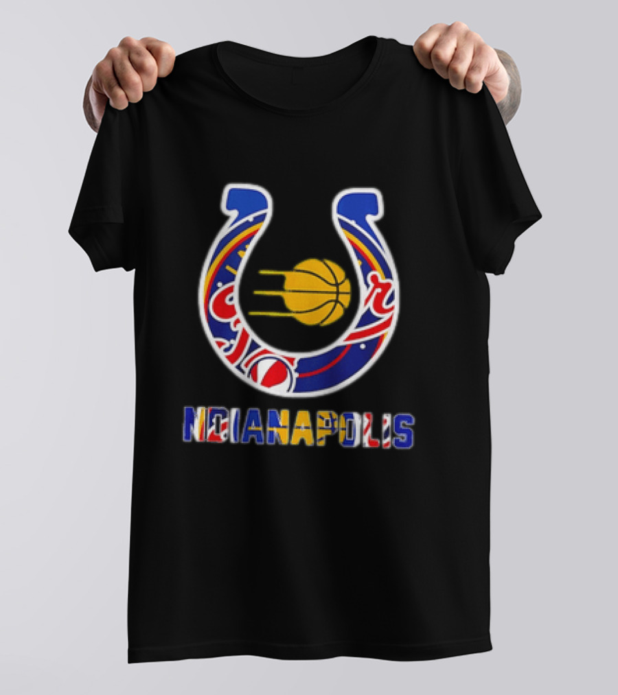 Indianapolis Colts Horseshoe Basketball Combined T-Shirt