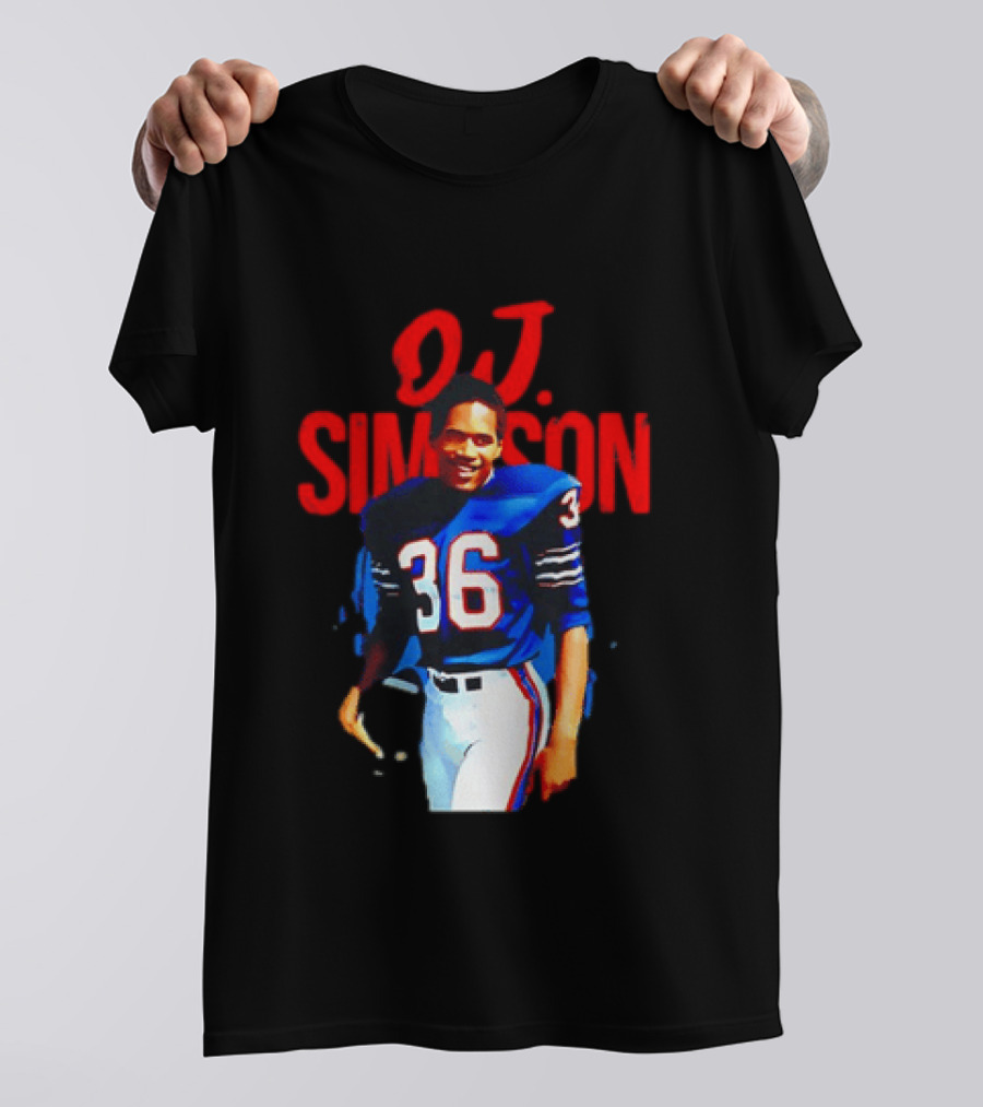 O.J. Simpson 36 Buffalo Bills Football Player T-Shirt
