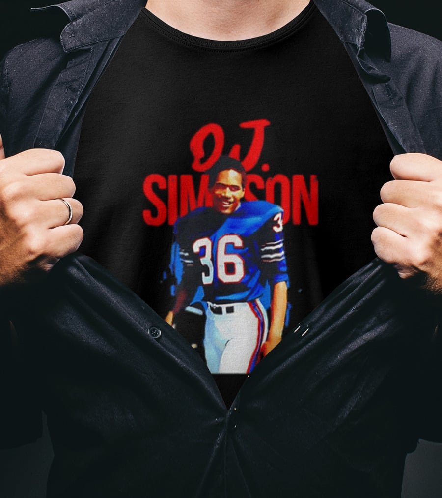 O.J. Simpson 36 Buffalo Bills Football Player T-Shirt