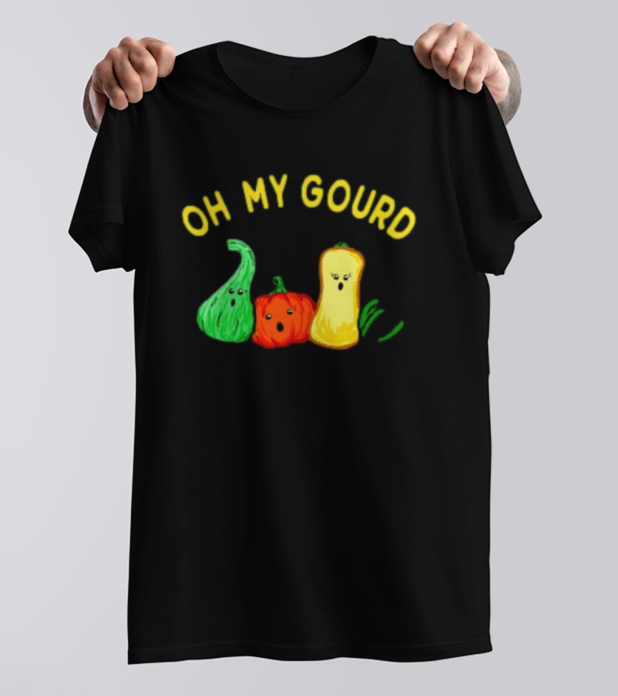 Oh My Gourd Funny Vegetable Trio Playful Pun T-Shirt