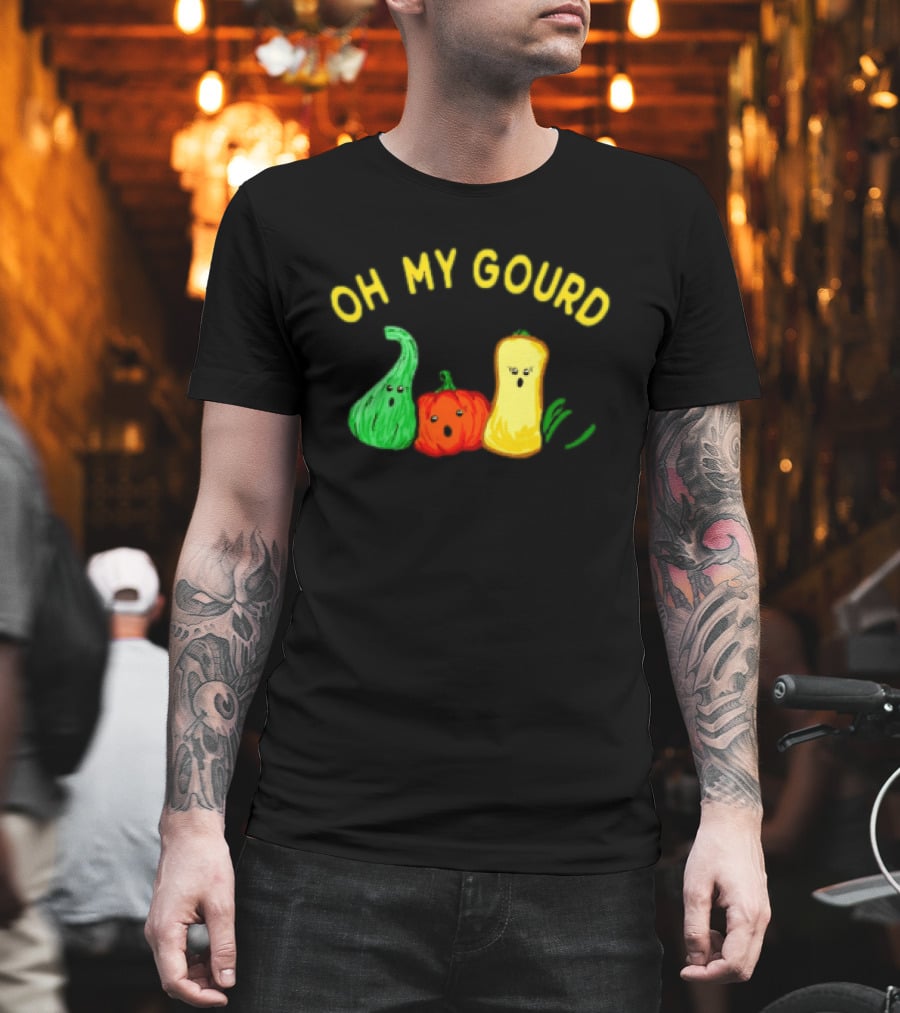 Oh My Gourd Funny Vegetable Trio Playful Pun T-Shirt