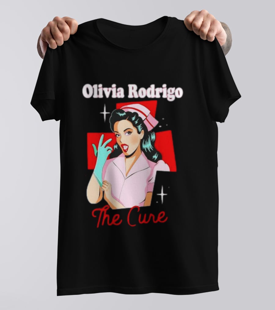 Olivia Rodrigo The Cure Pop Art Style Retro Nurse T-Shirt