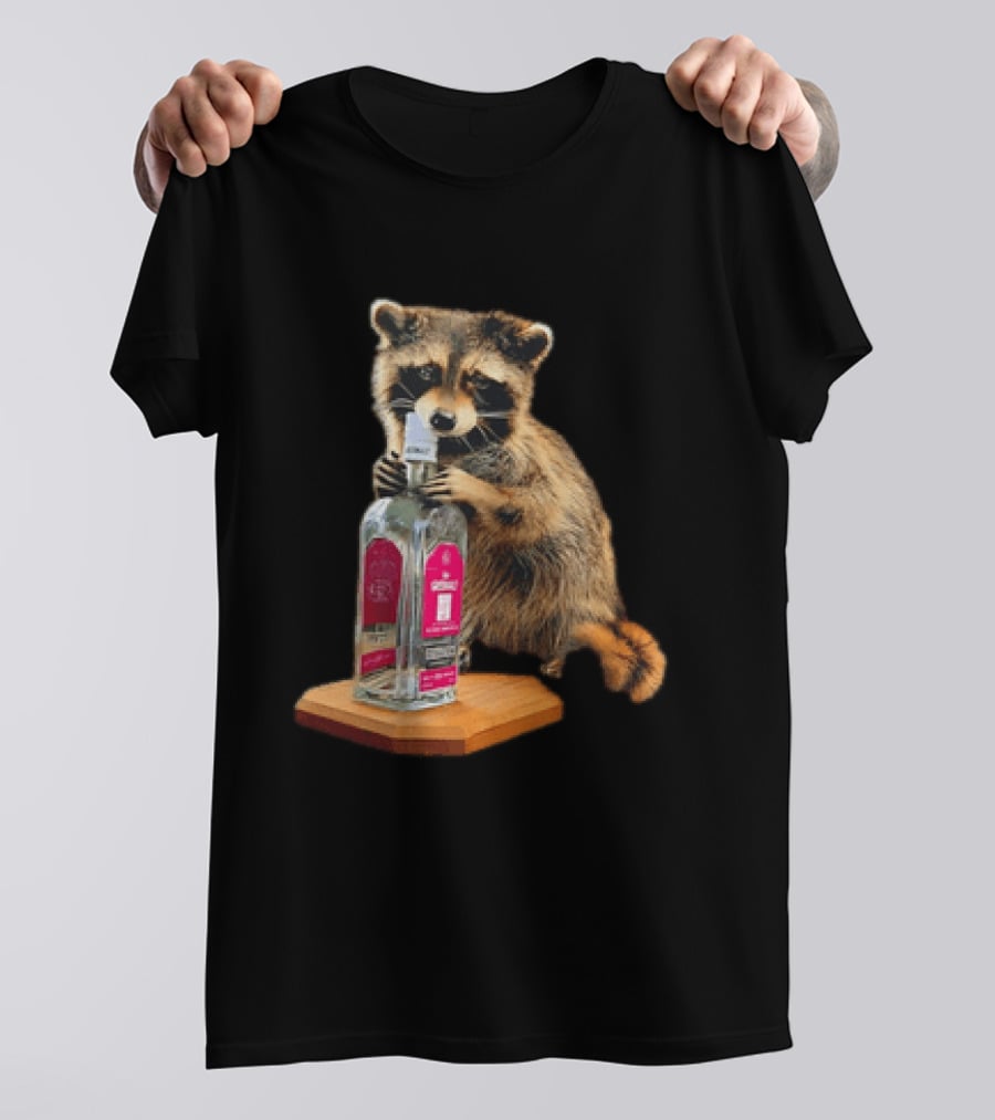 Erling Haaland Whiskey Raccoon Humor T-Shirt