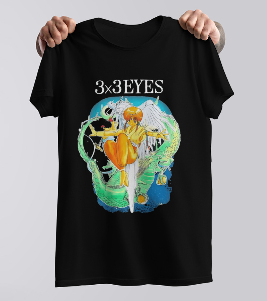 3×3 EYES Pai And Yakumo Winged Warrior Combat Scene T-Shirt