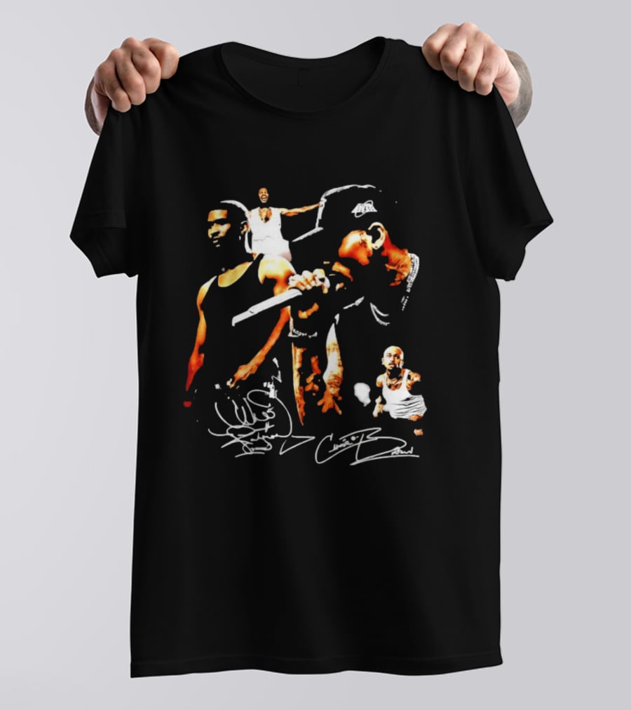 Usher Chris Brown Signature Collage T-Shirt