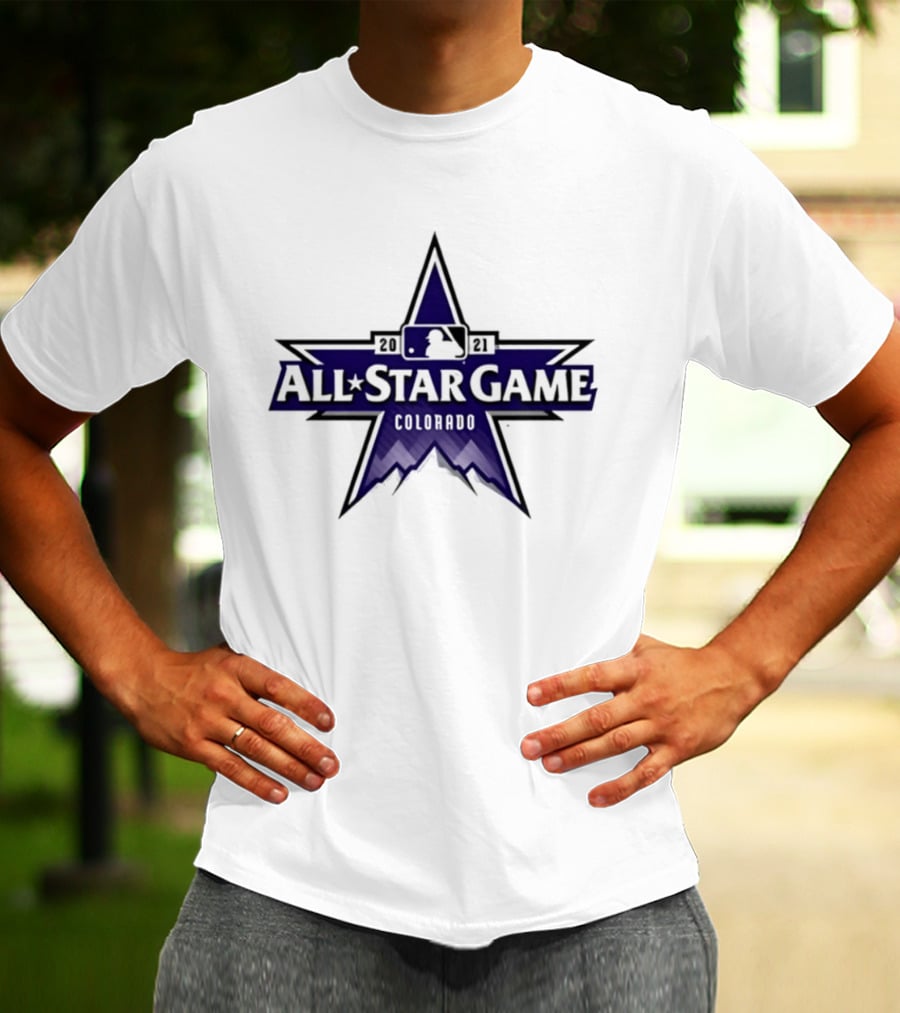 2021 MLB All Star Game Colorado Star Logo Rockies Baseball T-Shirt