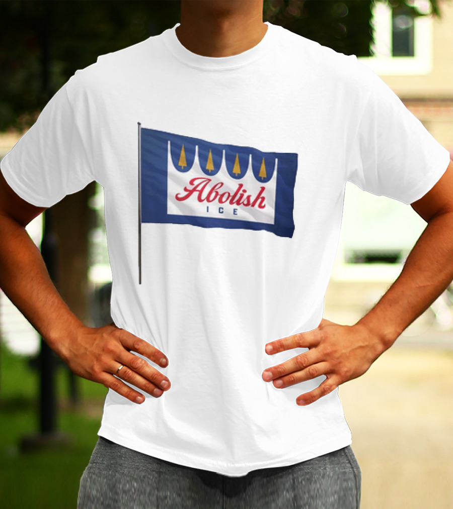 Abolish ICE Social Justice Flag With Crown Symbol For Immigration Reform T-Shirt