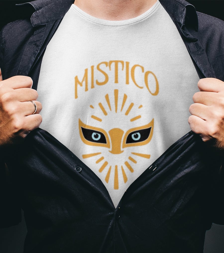 Mistico Luchador Eyes Mask Staring Lucha Libre Wrestling T-Shirt
