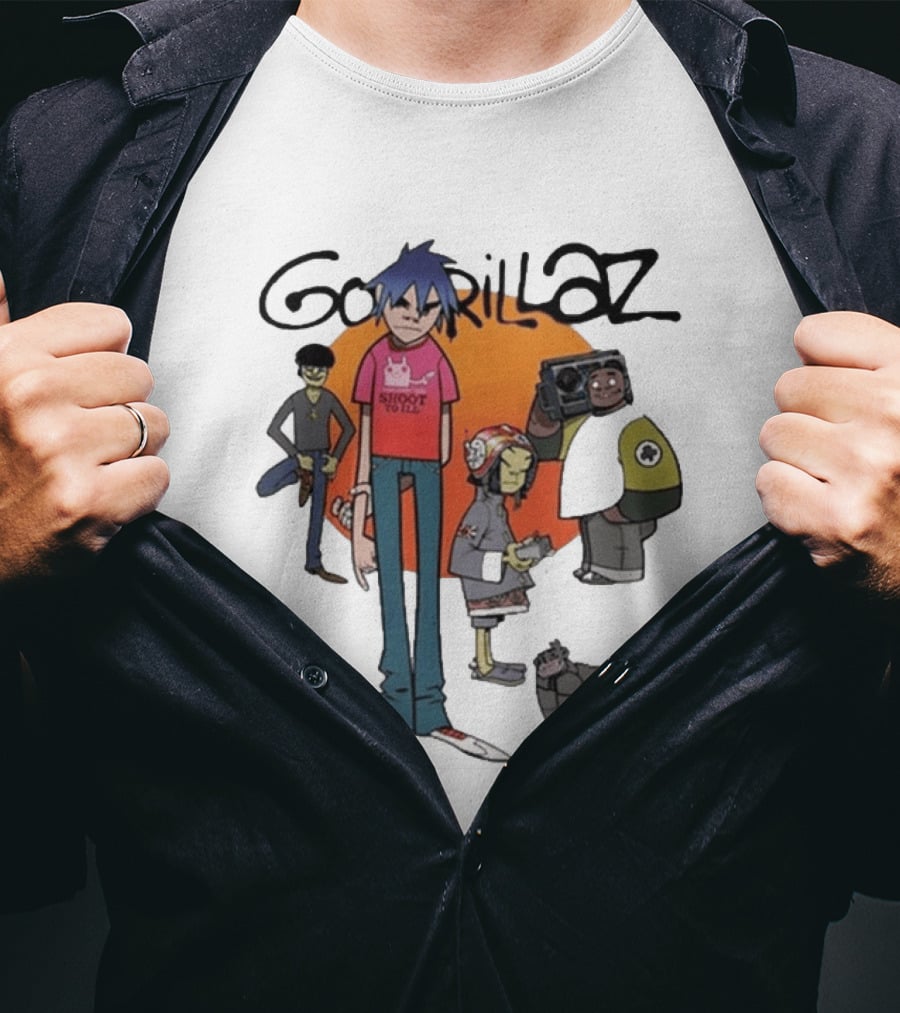 GORILLAZ 2026 Murdoc Niccals Noodle Russel Hobbs Band Shoot To Ill T-Shirt