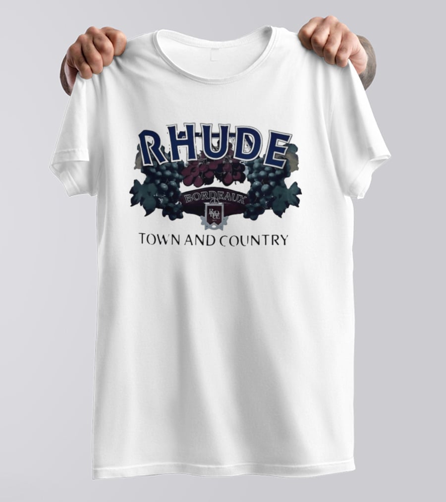 Rhude Bordeaux Town And Country Grapes T-Shirt