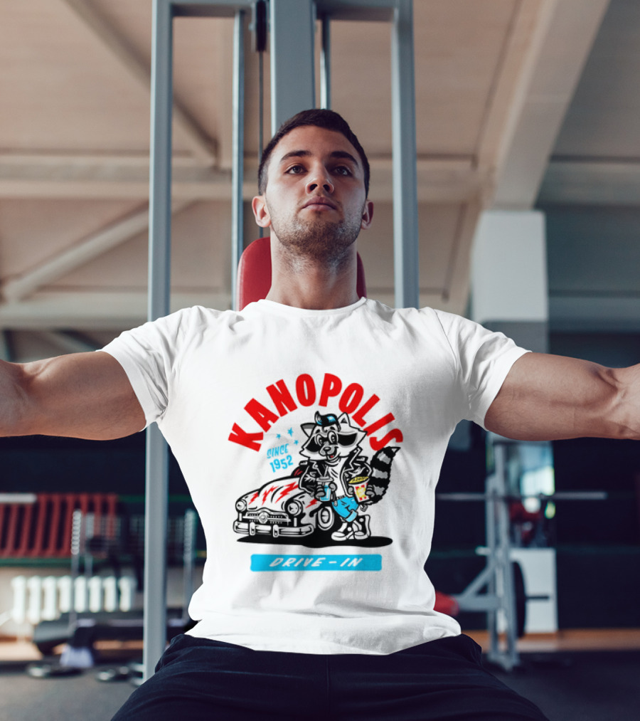 Kanopolis Drive In Since 1952 Raccoon Car T-Shirt